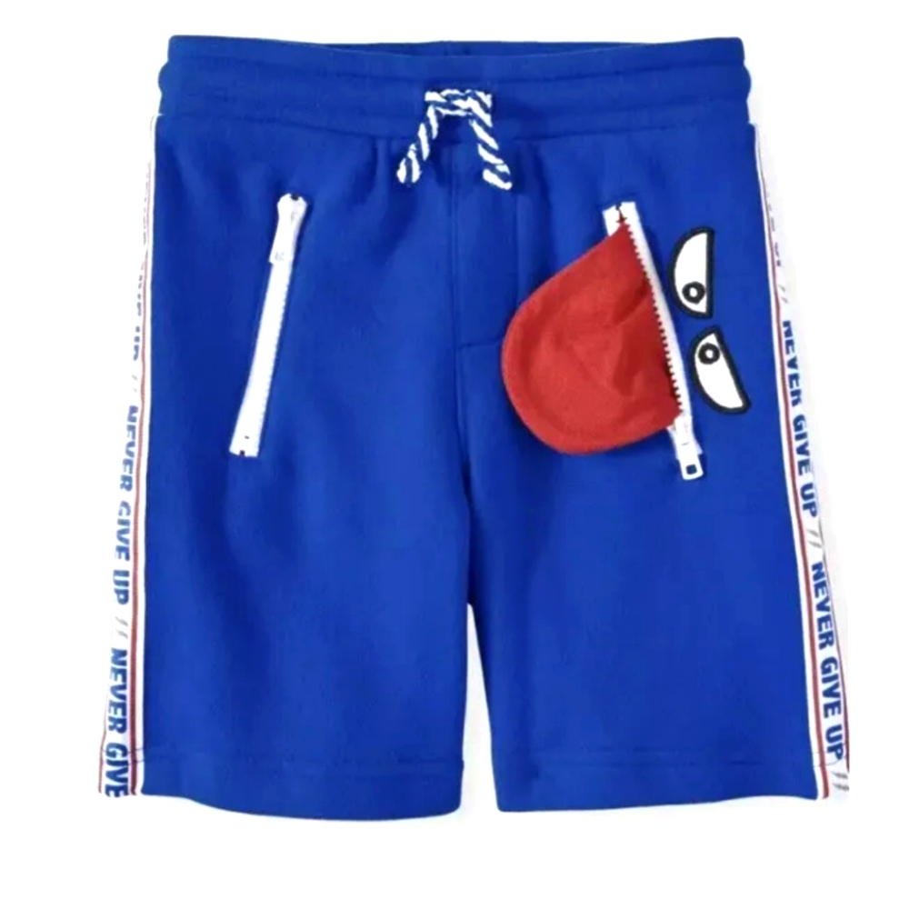 365 Kids Cool Monster Shorts -Blue/White/Red (Boys - Size 10) - Picture 1 of 5